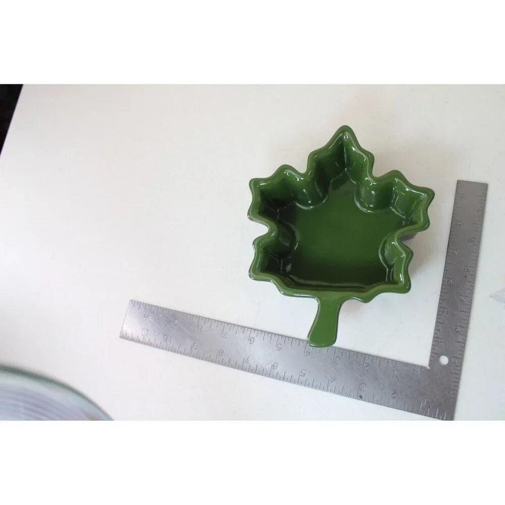 Chantal Green Leaf Single Serve Baking Dish Autumn Fall Ceramic Vintage 91818